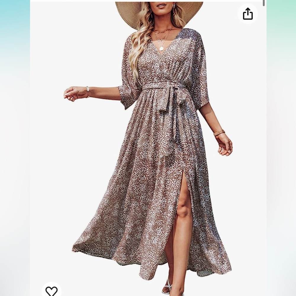 Beautiful Kimono Maxi Dress Size M Baltic Born style Ditsy Floral Wedding Guest